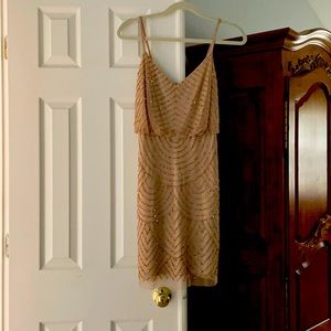 Gold Adrianna Papell Cocktail Dress